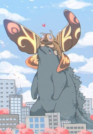 Godzilla and Mothra